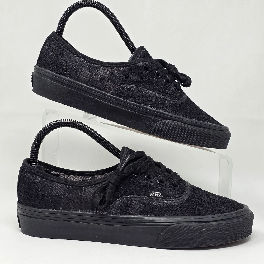 Vans Women's Chou Chou Black Lace Checker Limited Sneakers Shoes Size 7 New